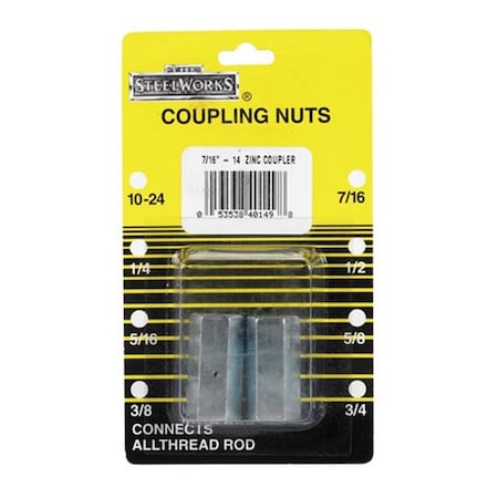 Steelworks 11838 0.43 in. Coupling Nut 8366486